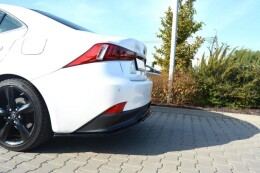 Mittlerer Cup Diffusor Heck Ansatz passend für Lexus IS Mk3 H schwarz Hochglanz