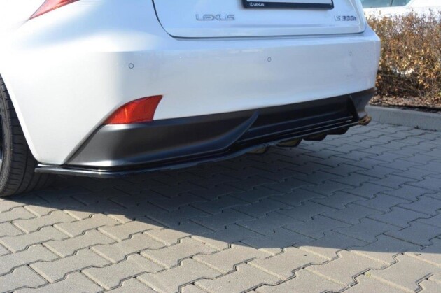 Mittlerer Cup Diffusor Heck Ansatz für Lexus IS Mk3 H DTM LOOK schwarz Hochglanz