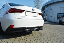 Mittlerer Cup Diffusor Heck Ansatz passend für Lexus IS Mk3 H DTM LOOK schwarz Hochglanz