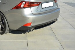 Mittlerer Cup Diffusor Heck Ansatz für Lexus IS Mk3 T  schwarz Hochglanz