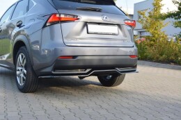 Street+ Mittlerer Diffusor Heck Ansatz passend für Lexus NX Mk1 H schwarz Hochglanz