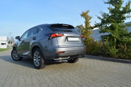 Mittlerer Cup Diffusor Heck Ansatz passend für Lexus NX Mk1 H DTM LOOK schwarz Hochglanz