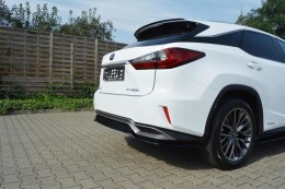Mittlerer Cup Diffusor Heck Ansatz passend für Lexus RX Mk4 H schwarz Hochglanz