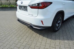 Mittlerer Cup Diffusor Heck Ansatz passend für Lexus RX Mk4 H schwarz Hochglanz