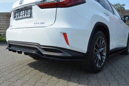 Mittlerer Cup Diffusor Heck Ansatz für Lexus RX Mk4 H DTM LOOK schwarz Hochglanz