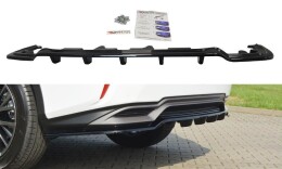 Mittlerer Cup Diffusor Heck Ansatz passend für Lexus RX Mk4 H DTM LOOK schwarz Hochglanz