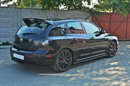 Street+ Mittlerer Diffusor Heck Ansatz passend für Mazda 3 MPS MK1 PREFACE US-Spec Version schwarz Hochglanz