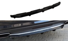 Mittlerer Cup Diffusor Heck Ansatz passend für MERCEDES CLS C218 DTM LOOK AMG LINE schwarz Hochglanz