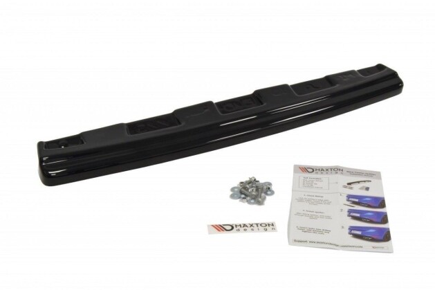 Mittlerer Cup Diffusor Heck Ansatz passend für Mitsubishi Lancer Evo X schwarz Hochglanz