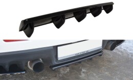 Mittlerer Cup Diffusor Heck Ansatz DTM Look passend für Mitsubishi Lancer Evo X im DTM LOOK schwarz matt