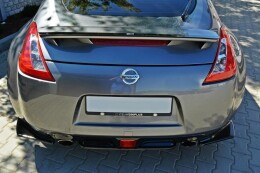 Mittlerer Cup Diffusor Heck Ansatz passend für V.1 Nissan 370Z schwarz Hochglanz