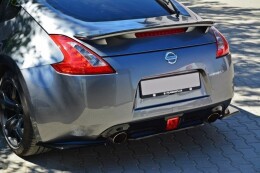 Mittlerer Cup Diffusor Heck Ansatz passend für V.1 Nissan 370Z schwarz Hochglanz