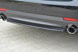 Mittlerer Cup Diffusor Heck Ansatz passend für Saab 9-3 Aero Mk2 Facelift schwarz Hochglanz