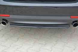 Mittlerer Cup Diffusor Heck Ansatz passend für Saab 9-3 Aero Mk2 Facelift schwarz Hochglanz
