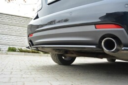 Mittlerer Cup Diffusor Heck Ansatz passend für Saab 9-3 Aero Mk2 Facelift schwarz Hochglanz