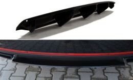 Street+ Mittlerer Diffusor Heck Ansatz RACE passend für Skoda Octavia III RS schwarz Hochglanz