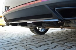 Mittlerer Cup Diffusor Heck Ansatz für Skoda Octavia RS Mk3 / Mk3 FL Hatchback / Kombi schwarz Hochglanz
