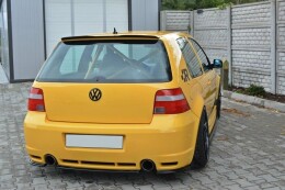 Mittlerer Cup Diffusor Heck Ansatz passend für VW GOLF 4 R32 schwarz Hochglanz