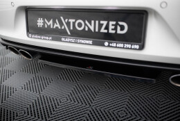Mittlerer Cup Diffusor Heck Ansatz passend für VW GOLF 7 R im DTM LOOK schwarz Hochglanz