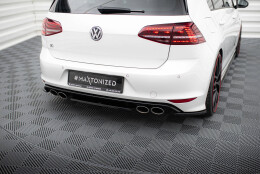 Mittlerer Cup Diffusor Heck Ansatz passend für VW GOLF 7 R im DTM LOOK schwarz Hochglanz