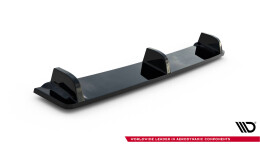 Street+ Mittlerer Diffusor Heck Ansatz passend für VW Golf 7 R im RACE schwarz Hochglanz