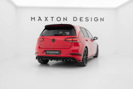 Mittlerer Cup Diffusor Heck Ansatz passend für VW Golf R Hatchback Mk7 Facelift schwarz Hochglanz