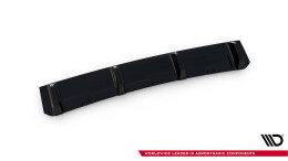 Mittlerer Cup Diffusor Heck Ansatz passend für VW Golf R Hatchback Mk7 Facelift schwarz Hochglanz