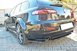 Heck Ansatz Flaps Diffusor passend für ALFA ROMEO 159 schwarz Hochglanz