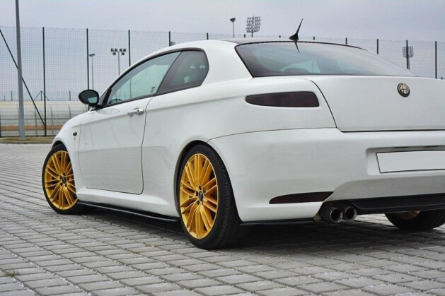 Heck Ansatz Flaps Diffusor passend für Alfa Romeo GT schwarz matt