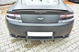 Heck Ansatz Flaps Diffusor passend für ASTON MARTIN V8 VANTAGE schwarz Hochglanz