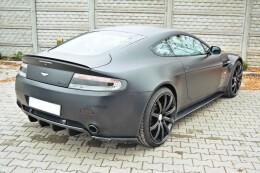 Heck Ansatz Flaps Diffusor passend für ASTON MARTIN V8 VANTAGE schwarz Hochglanz