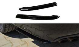 Heck Ansatz Flaps Diffusor für Audi A4 Limousine / Avant B8  schwarz Hochglanz