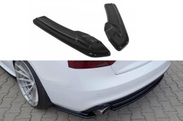 Heck Ansatz Flaps Diffusor für Audi A5 S-Line 8T Facelift Facelift schwarz Hochglanz