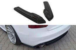 Heck Ansatz Flaps Diffusor für Audi A5 S-LINE FL schwarz Hochglanz