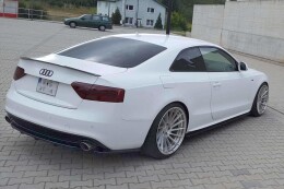 Heck Ansatz Flaps Diffusor passend für AUDI A5 S-LINE Facelift schwarz Hochglanz