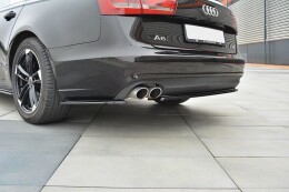 Heck Ansatz Flaps Diffusor passend für Audi A6 Avant...
