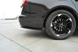 Heck Ansatz Flaps Diffusor passend für Audi A6 Avant / Limousine C7 schwarz Hochglanz