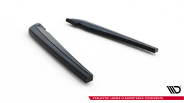 Heck Ansatz Flaps Diffusor V.1 passend für Audi A6 / A6 C7 S-line/ S6 C7 Facelift schwarz Hochglanz