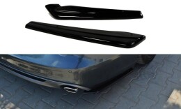 Heck Ansatz Flaps Diffusor für Audi A6 C7 S-LINE schwarz Hochglanz