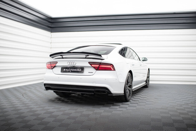 Heck Ansatz Flaps Diffusor V.3 passend für Mercedes-Benz V-Klasse AMG-Line W447 Facelift schwarz Hochglanz