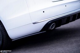 Heck Ansatz Flaps Diffusor für Audi A8 D4 Carbon Look