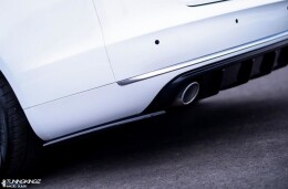 Heck Ansatz Flaps Diffusor passend für Audi A8 D4 Carbon Look