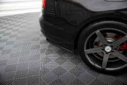 Heck Ansatz Flaps Diffusor passend für Audi A8 D4 schwarz Hochglanz