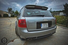 Heck Ansatz Flaps Diffusor passend für AUDI RS6 C5 AVANT schwarz Hochglanz