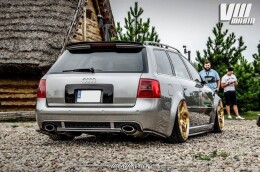 Heck Ansatz Flaps Diffusor passend für AUDI RS6 C5 AVANT schwarz Hochglanz