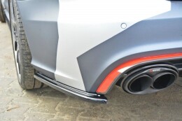 Heck Ansatz Flaps Diffusor für Audi RS6 C7 / C7 FL schwarz Hochglanz