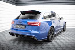 Heck Ansatz Flaps Diffusor passend für Audi Audi RS6 C7 / C7 Facelift schwarz Hochglanz