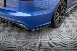 Heck Ansatz Flaps Diffusor passend für Audi Audi RS6 C7 / C7 Facelift schwarz Hochglanz
