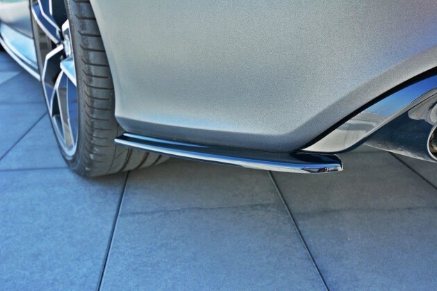 Heck Ansatz Flaps Diffusor für Audi RS7 Facelift schwarz Hochglanz