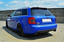 Heck Ansatz Flaps Diffusor passend für AUDI S4 B6 Avant schwarz Hochglanz